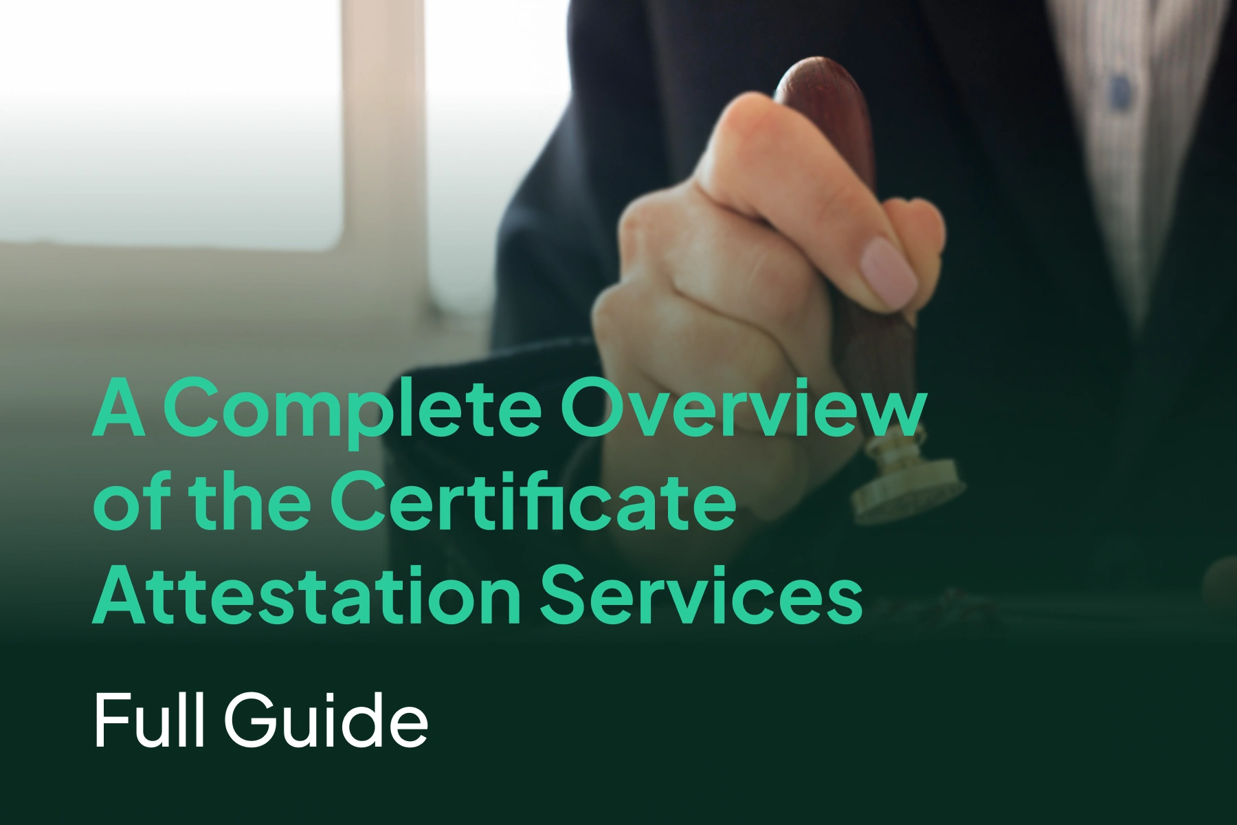 Signing and verifying documents for certificate attestation and authentication services