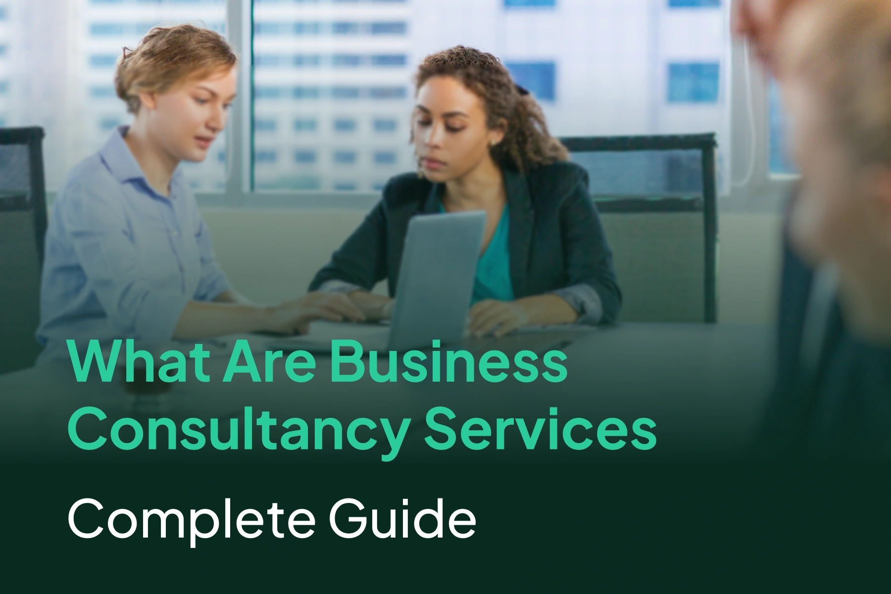 Business consultants discussing strategy and advisory services for company growth