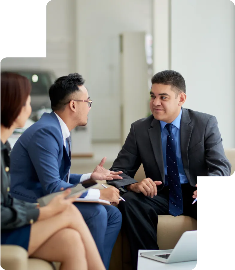 Business professional handling documentation and administrative processes for compliance services