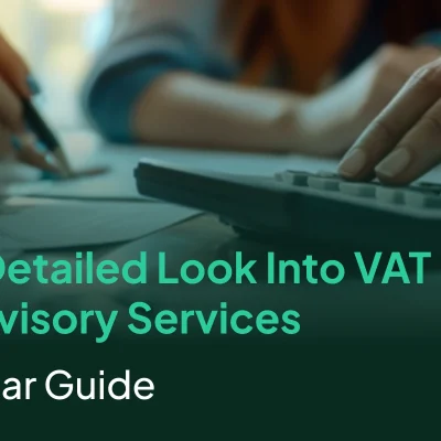 Consultant reviewing financial documents for VAT advisory and tax planning services